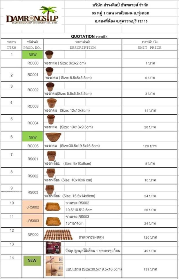 Coir Pots Prices / Biodegradable Pots Prices